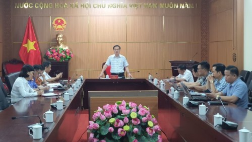 PCT Thường trực HĐND huyện Nguyễn Công Viên kết luận cuộc họp