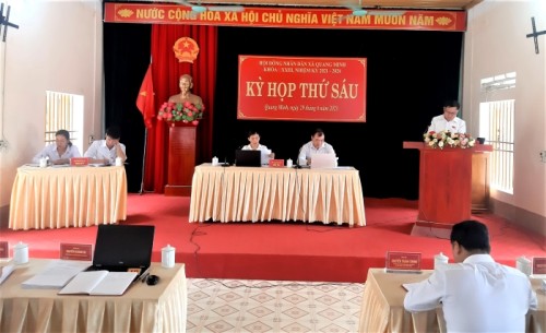 HĐND xã Quang Minh khóa XXIII, nhiệm kỳ 2021 – 2026 tổ chức kỳ họp thứ Sáu