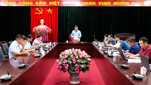 Phó Chủ tịch UBND huyện Bắc Quang Nguyễn Đàm Thuyên làm việc với Công ty TNHH Xuân Thiện Hà Giang