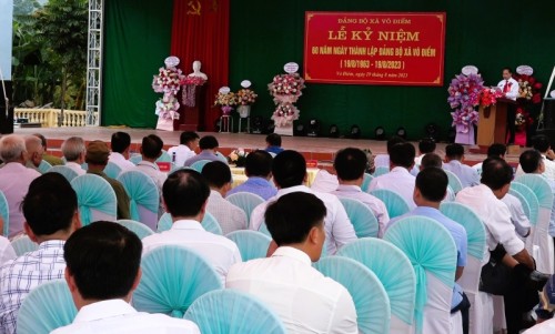 Vô Điếm tổ chức lễ kỷ niệm 60 năm ngày thành lập Đảng bộ xã