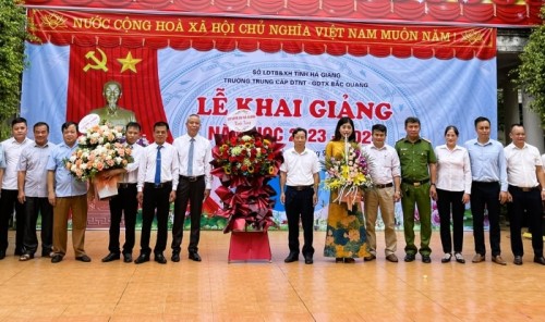 Trung tâm Giáo dục Nội trú – Giáo dục thường xuyên huyện Bắc Quang khai giảng năm học 2023 - 2024