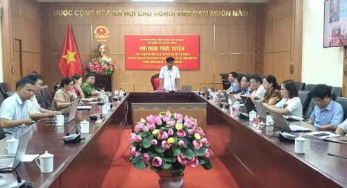 Bắc Quang Hội nghị trực tuyến sơ kết 8 tháng đầu năm về tình hình thực hiện nhiệm vụ của Đề án 06