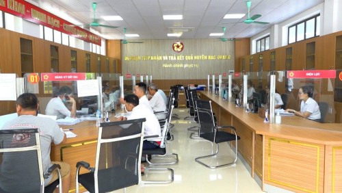 Bộ phận tiếp nhận và trả kết quả huyện Bắc Quang
