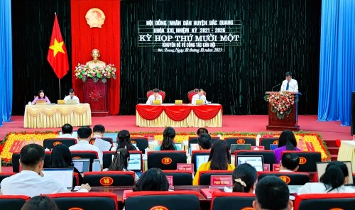 Kỳ họp thứ XI (chuyên đề) HĐND huyện Bắc Quang khoá XXI, nhiệm kỳ 2021-2026