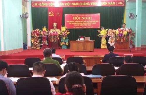 Việt Quang: Hội nghị giới thiệu nhân sự bầu chức danh chủ tịch HĐND khóa VIII, nhiệm kỳ 2021 – 2026