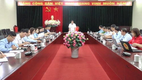 UBND huyện Bắc Quang họp đánh giá tiến độ xây dựng đô thị văn minh