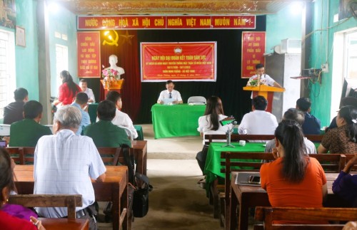 Phó Chủ tịch UBND huyện Nguyễn Đàm Thuyên dự ngày đại đoàn kết dân tộc thôn Minh Thắng