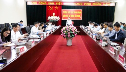 Đoàn giám sát của HĐND tỉnh giám sát tại huyện Bắc Quang