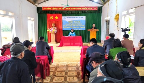 Hội LHPN huyện sơ kết mô hình xóa bỏ hủ tục, phong tục lạc hậu tại thôn Pù Ngoọm
