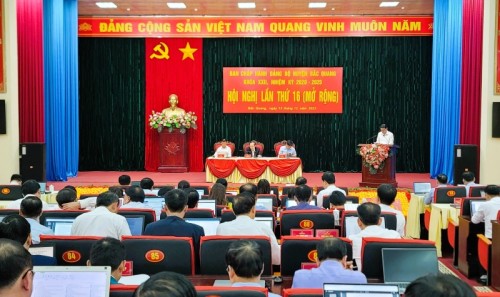 Bắc Quang Hội nghị BCH Đảng bộ huyện lần thứ 16 (mở rộng) khóa XXII, nhiệm kỳ 2020 - 2025