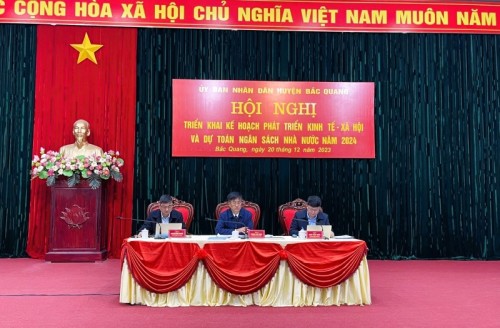 UBND huyện Bắc Quang triển khai kế hoạch phát triển kinh tế - xã hội và dự toán ngân sách nhà nước năm 2024