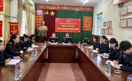 Viện kiểm sát nhân dân huyện Bắc Quang tổ chức Hội nghị cán bộ, công chức, người lao động năm 2024