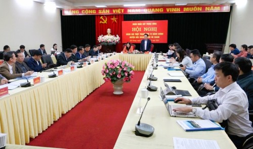 Hội nghi đánh giá thực trạng đơn vị hành chính tại huyện Bắc Quang