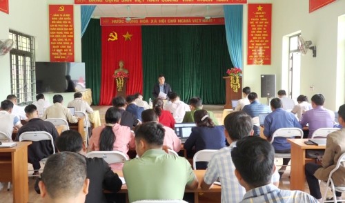 Đoàn công tác số 3 UBND huyện Bắc Quang làm việc tại xã Hữu Sản
