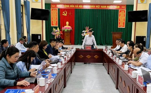 Đoàn kiểm tra công tác số 2 của huyện Bắc Quang kiểm tra tại Tân Thành, Tân Quang