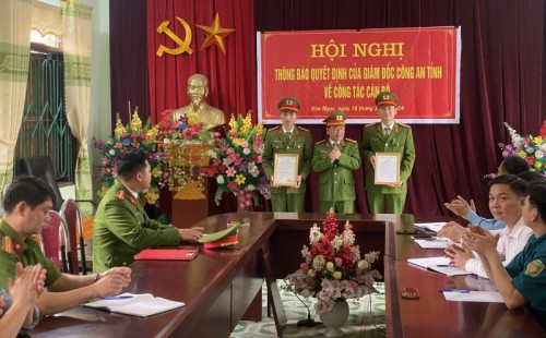 Công an tỉnh Hà Giang công bố Quyết định về công tác cán bộ tại xã Kim Ngọc