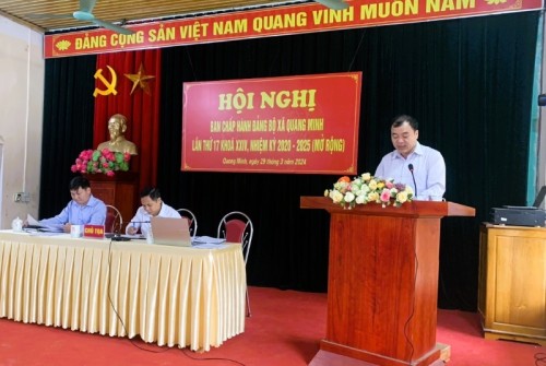 Hội nghị Ban Chấp hành Đảng bộ xã Quang Minh lần thứ 17 khóa XXIV (Mở rộng)