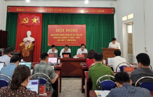 Hội nghị Ban Chấp hành Đảng bộ xã Tân Lập lần thứ 17 (mở rộng)