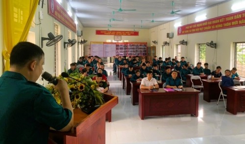 Xã Vĩnh Hảo khai mạc huấn luyện dân quân năm 2024