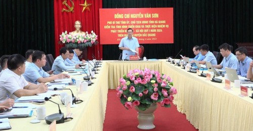 Đoàn công tác số 1 UBND tỉnh kiểm tra tình hình phát triển KT – XH tại Bắc Quang