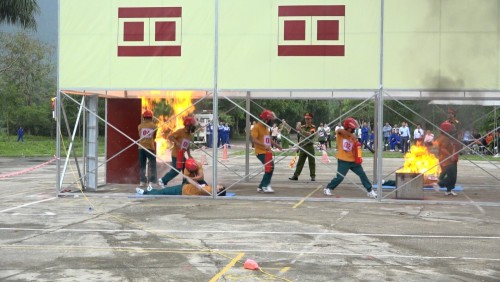 Bắc Quang Hội thi nghiệp vụ chữa cháy và cứu nạn, cứu hộ “Tổ liên gia an toàn PCCC” năm 2024