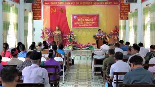 Trung tân Trợ giúp pháp lý tỉnh Hà giang tổ chức truyền thông tại xã Tiên Kiều
