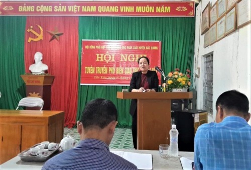 Phòng Tư pháp Bắc Quang chung sức góp phần xây dựng nông thôn mới