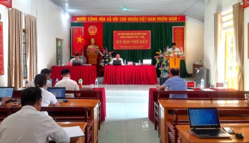 Xã Đông Thành tổ chức kỳ họp thư bẩy, HĐND xã khóa IV, nhiệm kỳ 2021 -2026