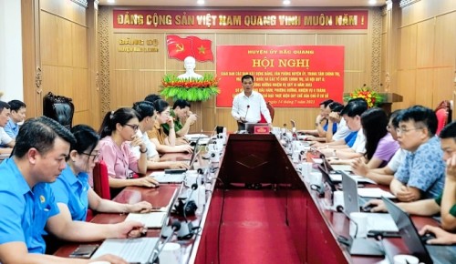Hội nghị giao ban các Ban Xây dựng Đảng Huyện ủy và sơ kết 6 tháng Ban Chỉ đạo Quy chế dân chủ cơ sở huyện Bắc Quang năm 2023