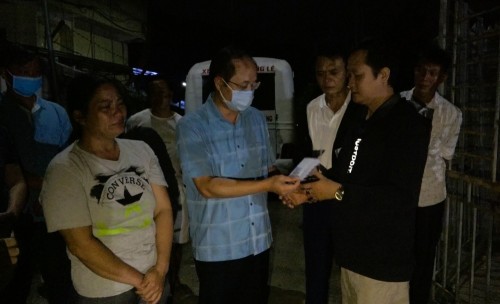 Bí thư Huyện uỷ Bắc Quang Hà Việt Hưng thăm hỏi đông viên các gia đình có người bị tai nạn giao thông trong đêm rằm Trung thu