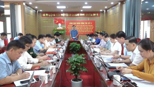 Đoàn công tác số 11 của BTV Tỉnh uỷ theo Quyết định số 998 – QĐ/TU làm việc với BTV Huyện uỷ Bắc Quang