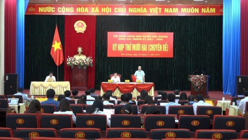 Kỳ họp thứ 12 (chuyên đề) HĐND huyện Bắc Quang  khoá XXI, nhiệm kỳ 2021-2026