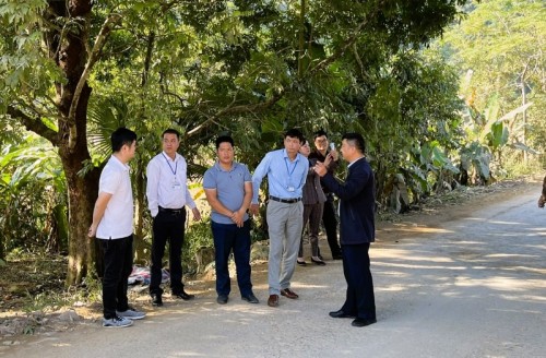 Phó chủ tịch UBND huyện Bắc Quang kiểm tra công tác bồi thường, GPMB dự án Cải tạo, nâng cấp đường