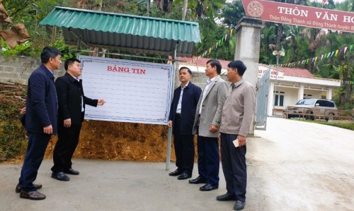 Văn phòng điều phối nông thôn mới tỉnh Hà Giang kiểm tra nông thôn mới tại xã Đông Thành