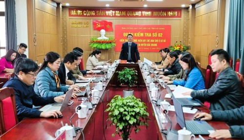 Đoàn kiểm tra số 02 Ban Chỉ đạo Quy chế dân chủ tỉnh kiểm tra việc thực hiện Quy chế dân chủ tại huyện Bắc Quang