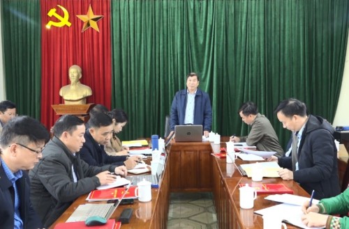 đồng chí Triệu Quốc Lương, Phó Chủ tịch Ủy ban MTTQ tỉnh kết luận tại buổi làm việc