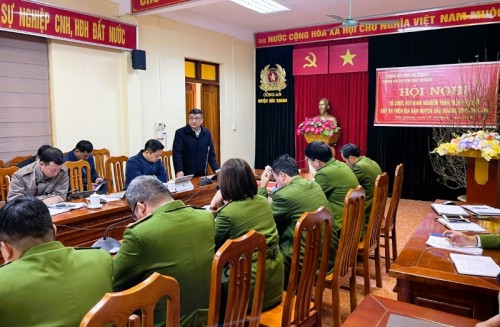 Công an huyện Bắc Quang họp rút kinh nghiệm các vụ cháy trên địa bàn huyện