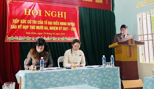 Tổ đại biểu số 6 Hội đồng nhân dân Huyện Bắc Quang tiếp xúc cử tri tại xã Tiên Kiều