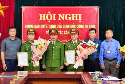 Thông báo Quyết định của Công an tỉnh Hà Giang về công tác cán bộ tại xã Đồng Tiến
