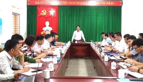 Đoàn công tác số 7 của BTV Tỉnh ủy làm việc tại xã Tân Lập huyện Bắc Quang