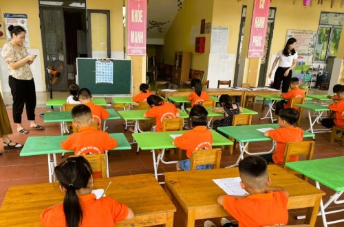 Trường Mầm Non Đông Thành Tổ Chức Khảo Sát Chất Lượng Học Sinh 5 Tuổi