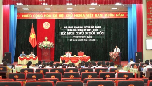 Kỳ họp thứ Mười bốn chuyên đề của HĐND huyện Bắc Quang