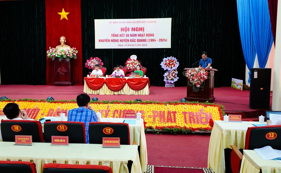 Hội nghị tổng kết 30 năm hoạt động khuyến nông huyện Bắc Quang...